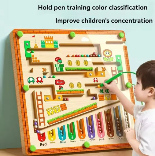 MagniMaze™ – Montessori Magnetic Rolling Ball Maze