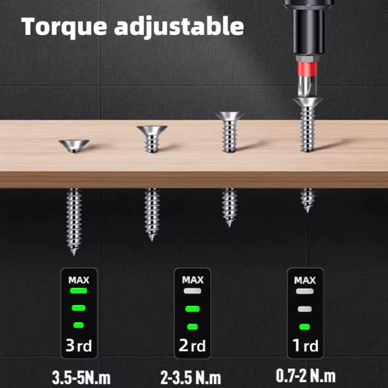 TorquePro™ Mini Electric Screwdriver Set – USB Rechargeable Precision Power Tool Kit (2000mAh)