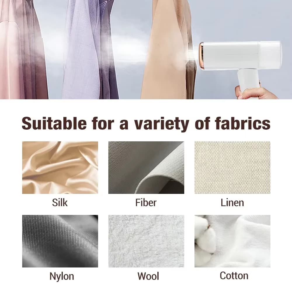 💨 SteamPro™ 1000W Portable Garment Steamer – Fast Heat, Foldable & Travel-Ready Fabric Iron with 130ml Tank