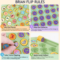 BrainFlip™ – Match Animals & Fruits for Endless Family Fun