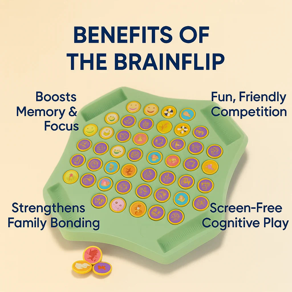 BrainFlip™ – Match Animals & Fruits for Endless Family Fun