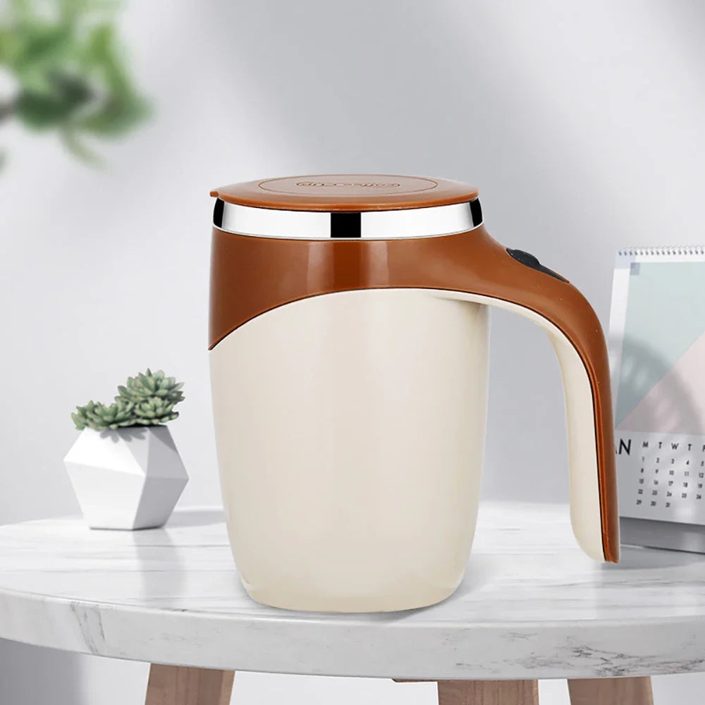 ☕ BrewFlow™ Magnetic Stir Mug – Perfectly Stirred Coffee at the Push of a Button