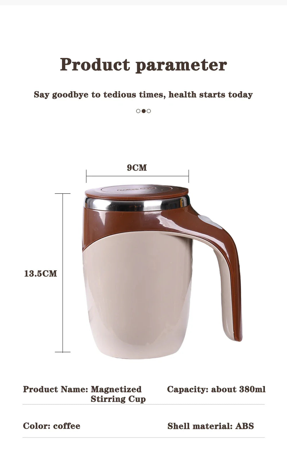 ☕ BrewFlow™ Magnetic Stir Mug – Perfectly Stirred Coffee at the Push of a Button