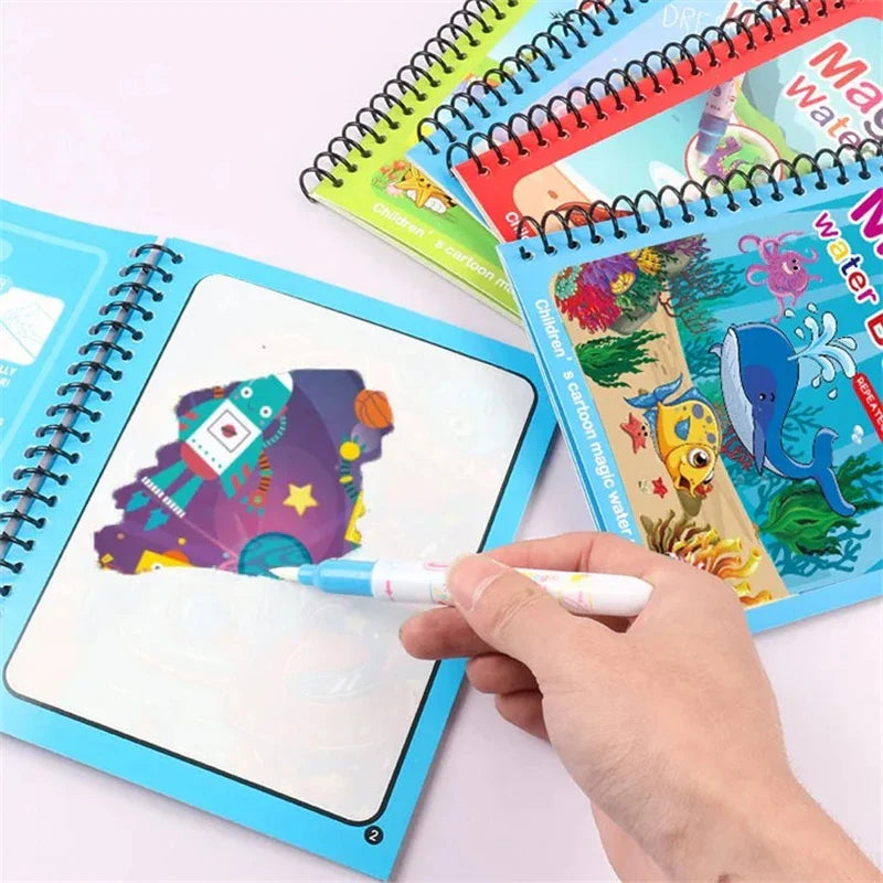 Magic Water Drawing Book – Reusable Coloring Fun for Kids | Perfect Gift for Birthdays & Holidays