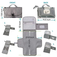 🧼 SnugNappy™ Portable Diaper Changing Pad – Waterproof Travel Kit with Storage Pockets | Ideal Baby Shower Gift