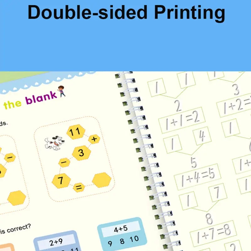 📋 Winley™ Magic Practice Groove Copybook – Master Numbers, Letters & Calligraphy with Ease!