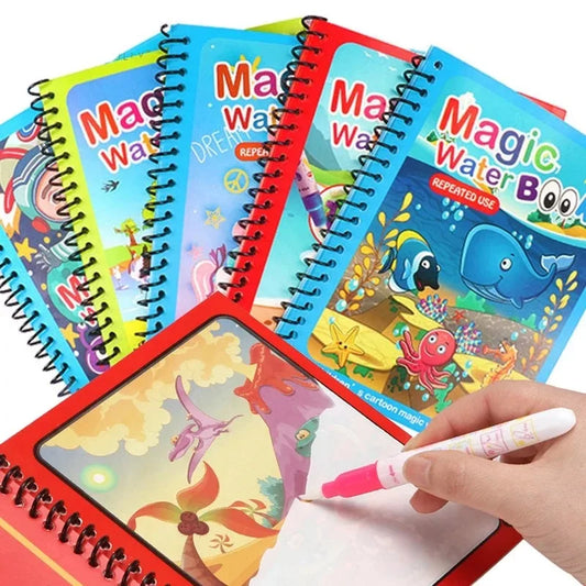 Magic Water Drawing Book – Reusable Coloring Fun for Kids | Perfect Gift for Birthdays & Holidays