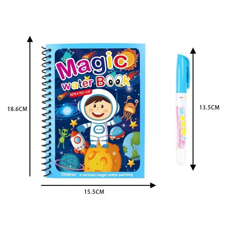 Magic Water Drawing Book – Reusable Coloring Fun for Kids | Perfect Gift for Birthdays & Holidays
