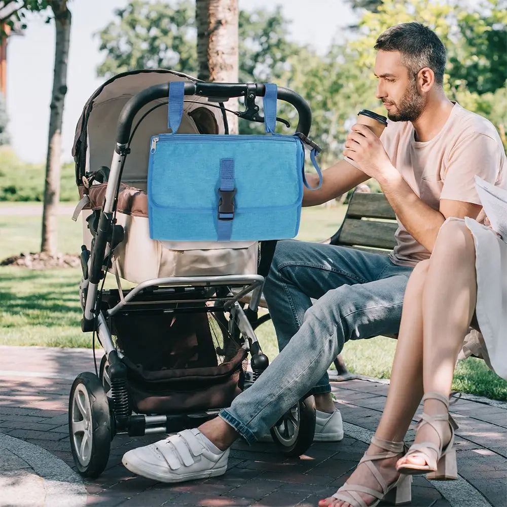 🧼 SnugNappy™ Portable Diaper Changing Pad – Waterproof Travel Kit with Storage Pockets | Ideal Baby Shower Gift