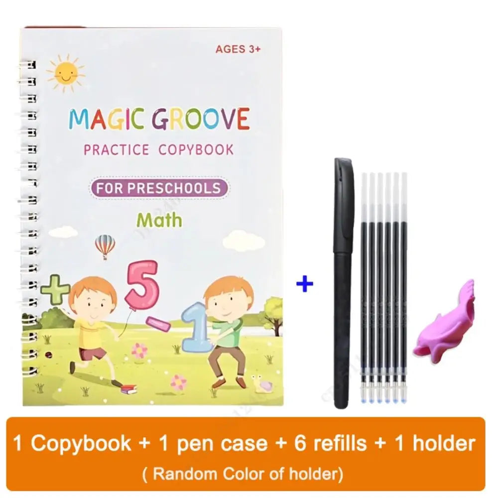 📋 Winley™ Magic Practice Groove Copybook – Master Numbers, Letters & Calligraphy with Ease!