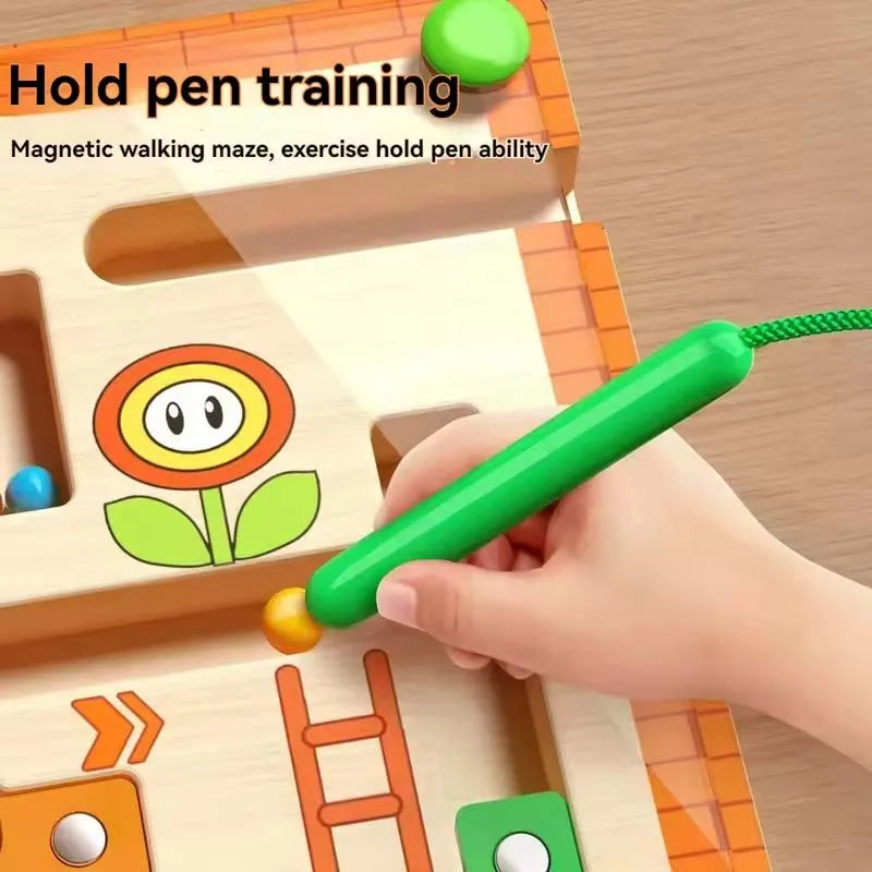 MagniMaze™ – Montessori Magnetic Rolling Ball Maze