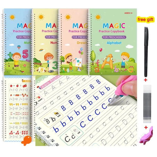 📋 Winley™ Magic Practice Groove Copybook – Master Numbers, Letters & Calligraphy with Ease!