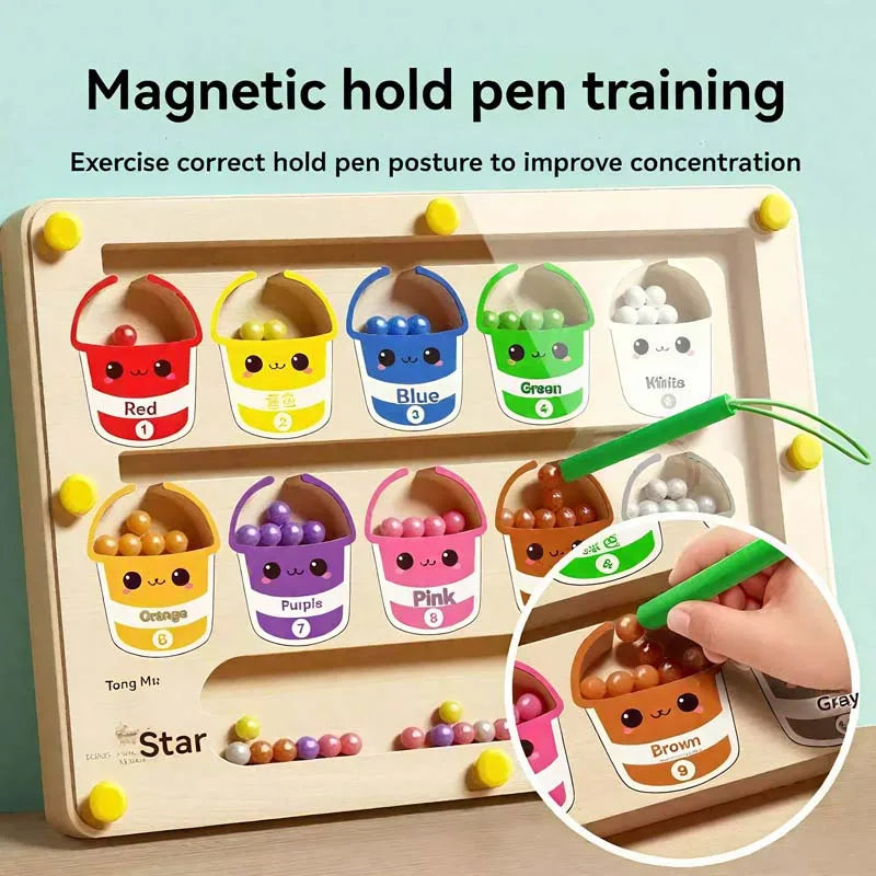 MagniMaze™ – Montessori Magnetic Rolling Ball Maze