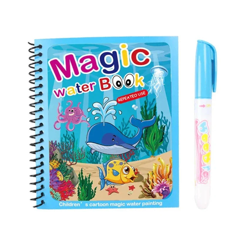 Magic Water Drawing Book – Reusable Coloring Fun for Kids | Perfect Gift for Birthdays & Holidays