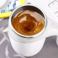 ☕ BrewFlow™ Magnetic Stir Mug – Perfectly Stirred Coffee at the Push of a Button