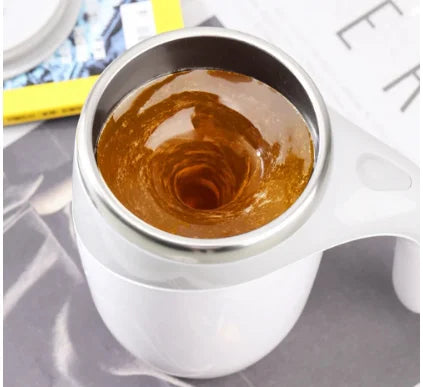 ☕ BrewFlow™ Magnetic Stir Mug – Perfectly Stirred Coffee at the Push of a Button
