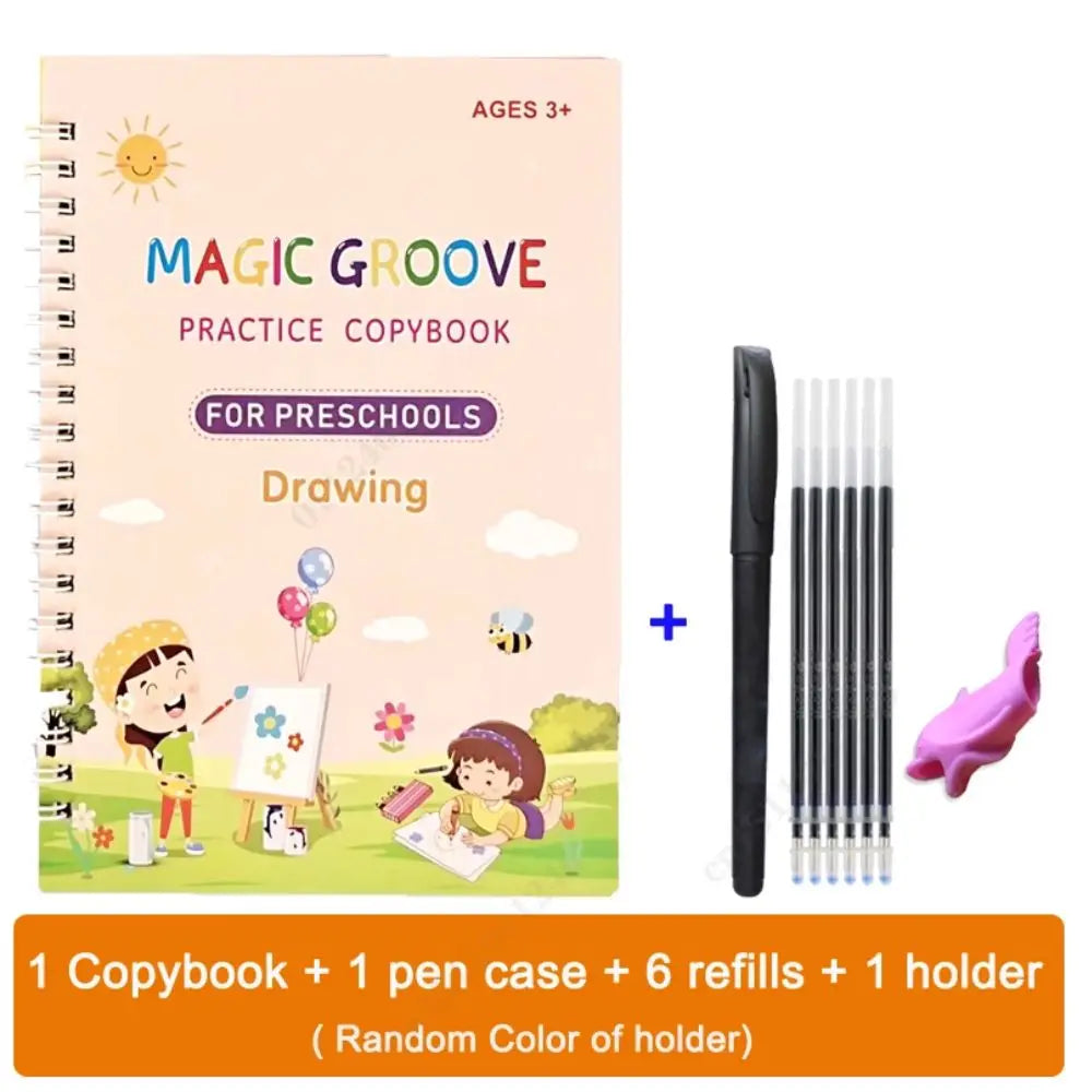 📋 Winley™ Magic Practice Groove Copybook – Master Numbers, Letters & Calligraphy with Ease!