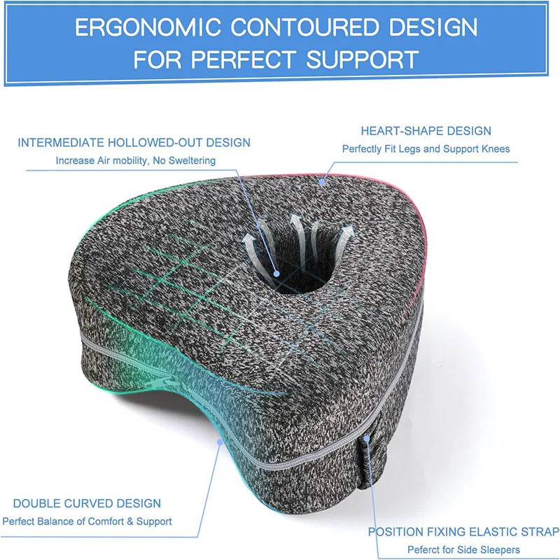 🛌 ErgoLeg™ Support Pillow – Relieve Sciatica, Hip & Back Pain 🌙✨