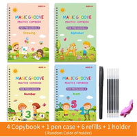 📋 Winley™ Magic Practice Groove Copybook – Master Numbers, Letters & Calligraphy with Ease!