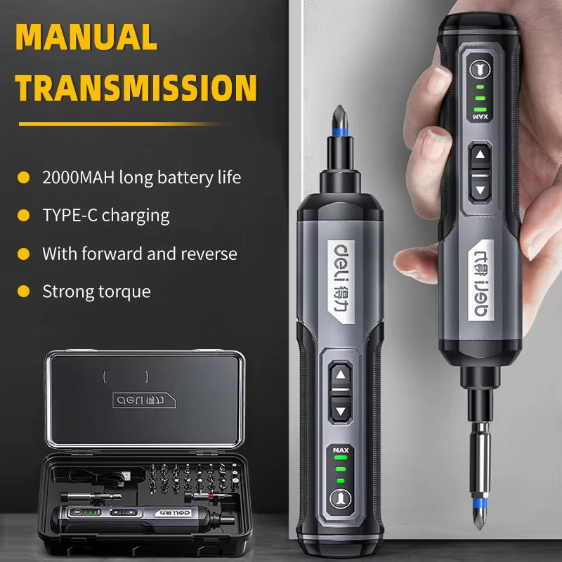 TorquePro™ Mini Electric Screwdriver Set – USB Rechargeable Precision Power Tool Kit (2000mAh)
