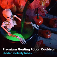 Enchanted Mist™ Witch Cauldron – Fog Machine with Floating Bottle & LED Skull Lights
